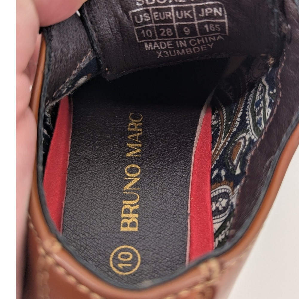 Bruno Marc Boys Cognac Brown Cap Toe Oxford Dress Shoes SBOX211K Size 10 Toddler - Picture 7 of 7